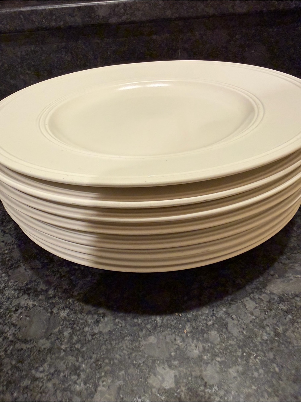 Kate spade Classic Cream Dinner Plate - Set of 8 White Ceramic Plates